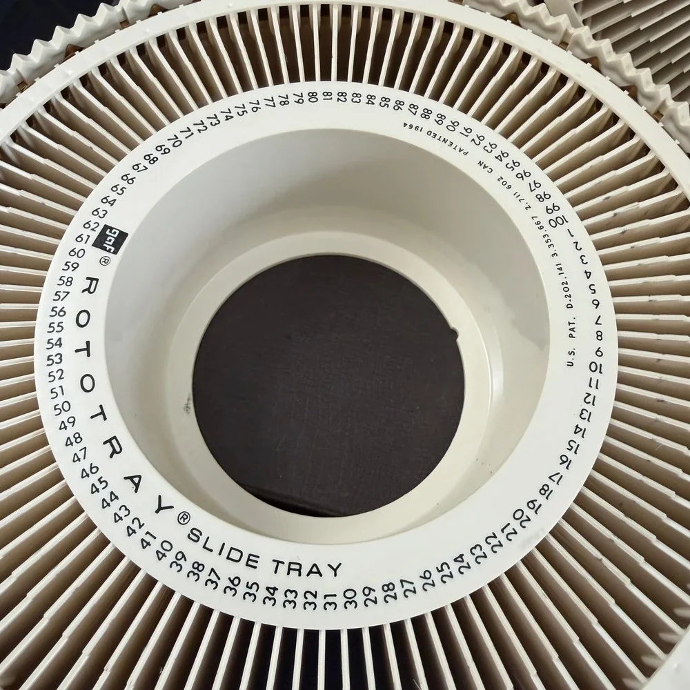 Vintage Lot of 3 GAF Sawyer's Rototray 100‎ Slide 35mm Projector Trays w/ covers